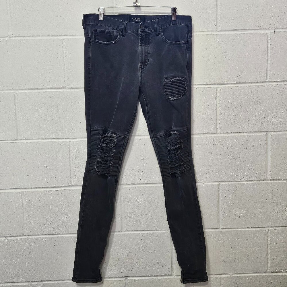 PacSun Stacked Skinny Destroyed Jeans
